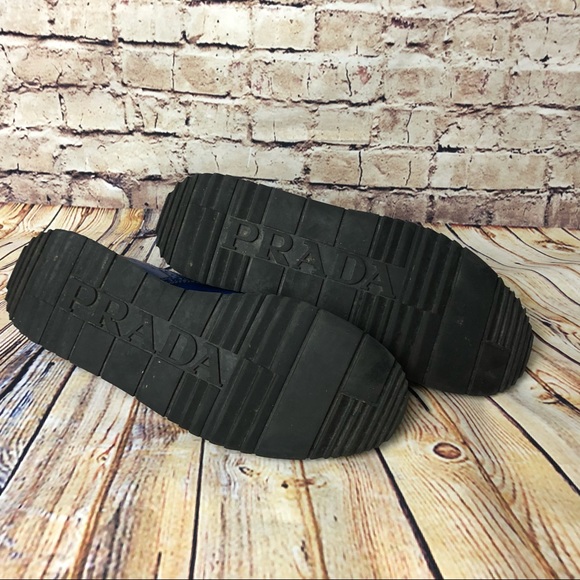 Men’s Electric Blue Prada Runway Fringe Oxford 10 - Picture 5 of 7